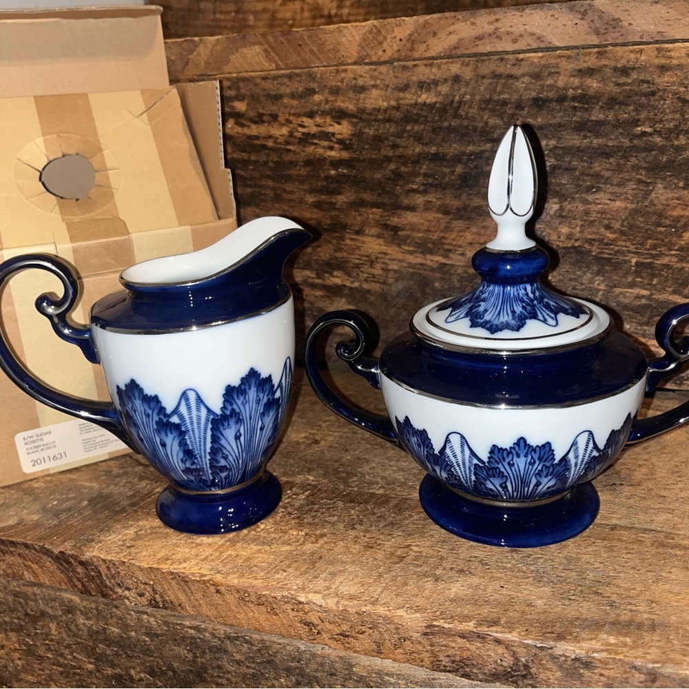 Bombay Ceramic Sugar and Creamer Set